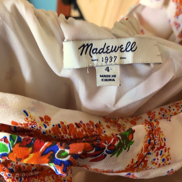 Madewell silk floral dress with twist back - Picture 5 of 7